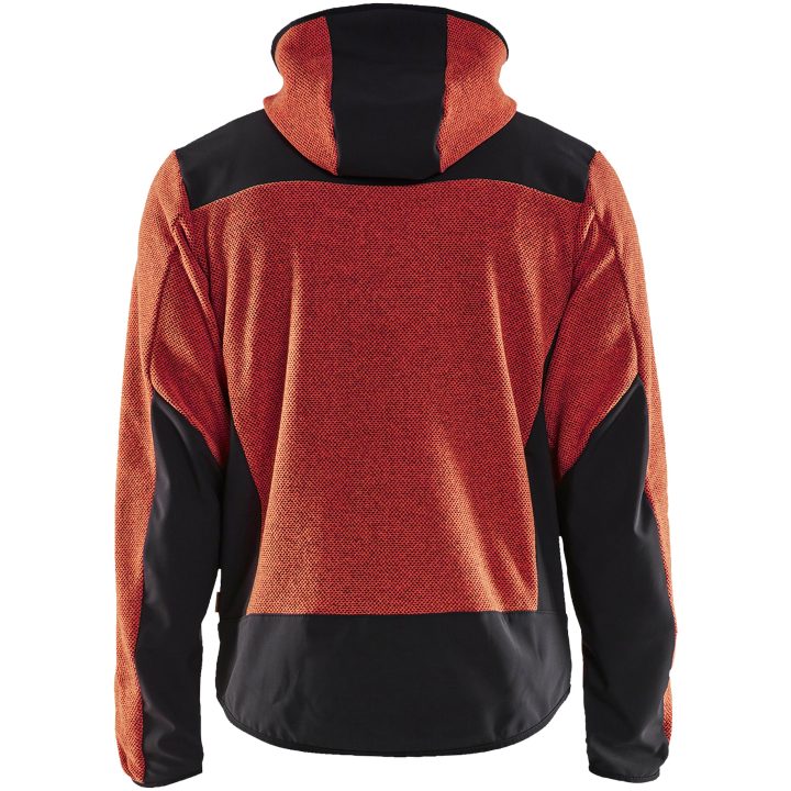 Strikket jakke Sort/rød 59402536 Blåkläder JAKKE 59402536 RED/BLACK XS – billede 2