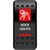 Strømafbryder Rock Light Sort/rød/hvid MOOSE RACING