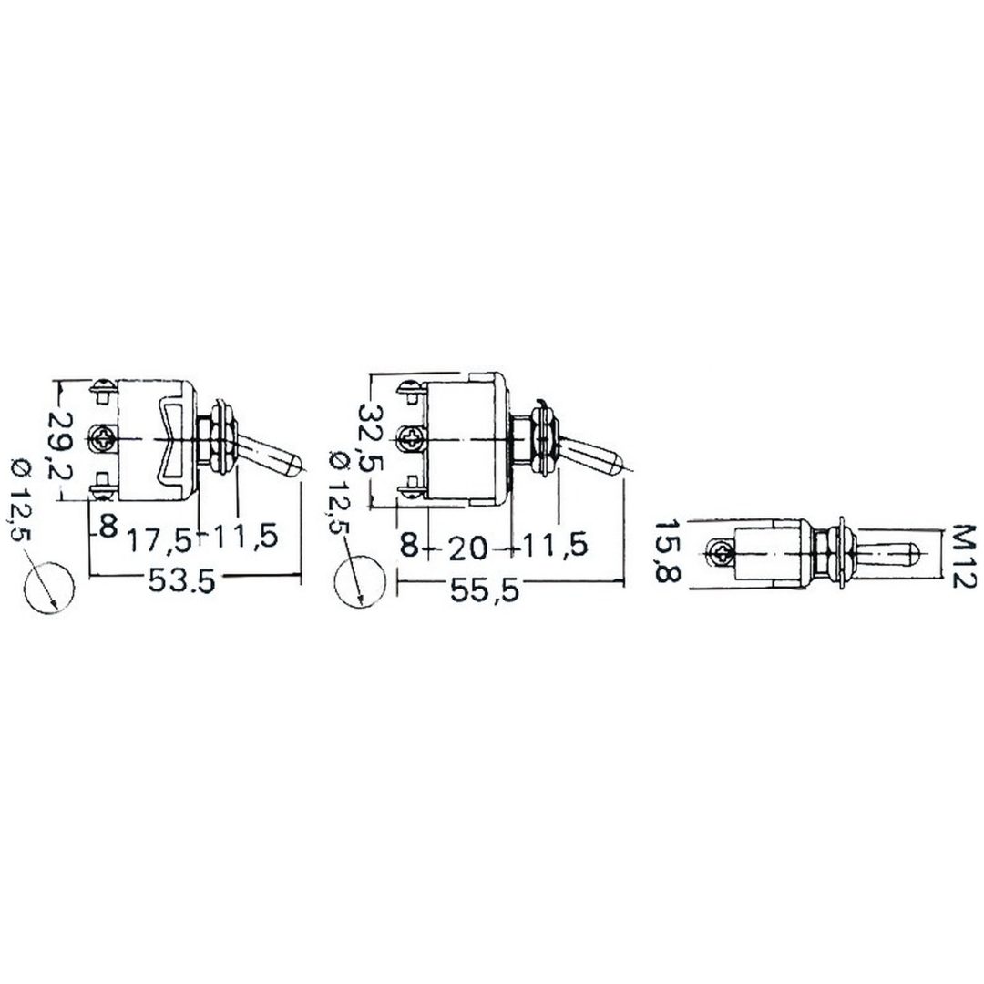 Strømafbryder Toggle ON-OFF 15A Osculati