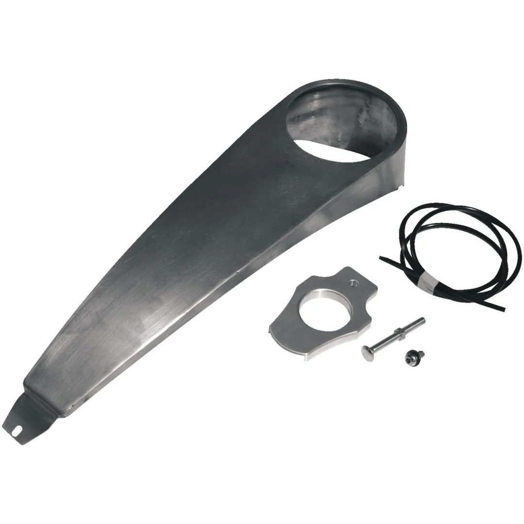 Strømafbryderflyttesæt Softail Instrumentpanel Sølv Aluminium KLOCK WERKS DASH/SWITCH RELOCATE KIT