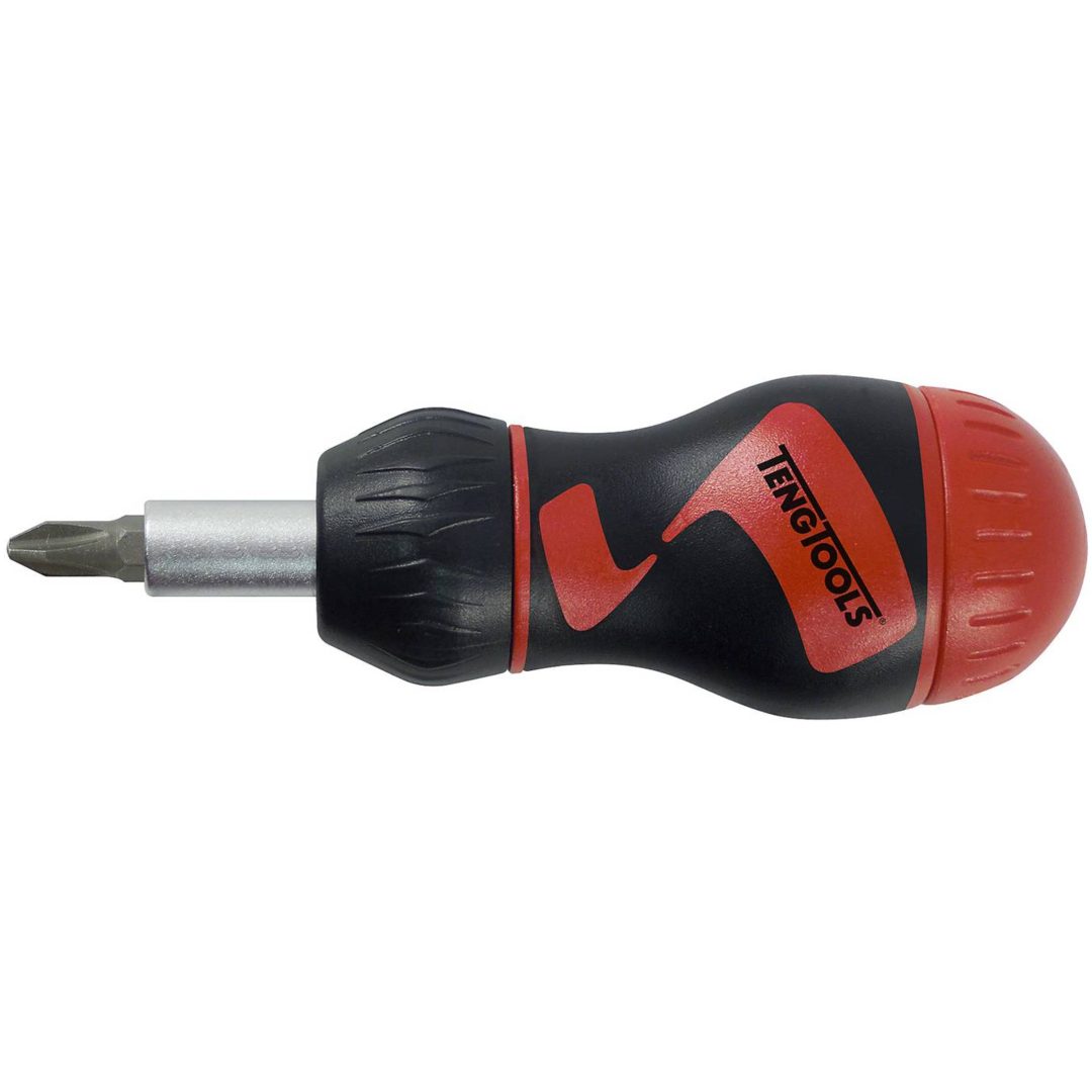 Stubby bitsskraldeskruetrækker MDR908S Teng Tools BITSKARMSKRUETRÆKKER KORT 8 DELE