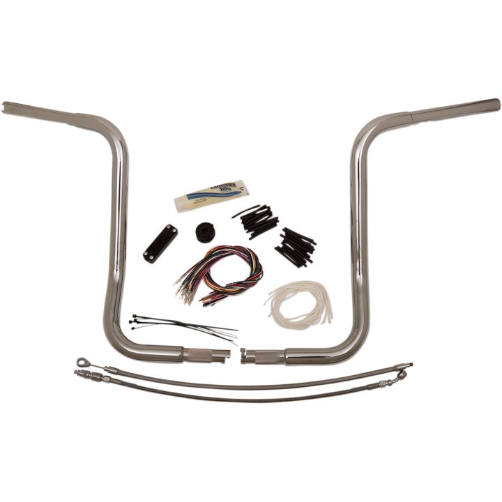 Styr Ez Install Round Top Krom/sølv Ape Hanger FAT BAGGERS INC. Styr – billede 7