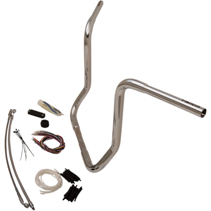 Styr Ez Install Round Top Krom/sølv Ape Hanger FAT BAGGERS INC. Styr – billede 2