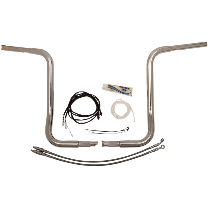 Styr Ez Install Round Top Krom/sølv Ape Hanger FAT BAGGERS INC. Styr – billede 7