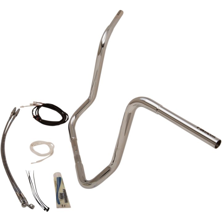Styr Ez Install Round Top Krom/sølv Ape Hanger FAT BAGGERS INC. Styr – billede 4