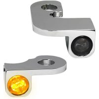 Styrblinklys Nano Series Amber/Klar/Krom HEINZ BIKES