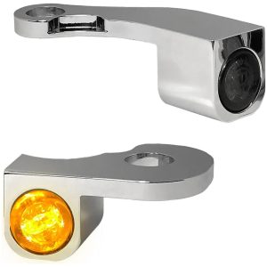 Styrblinklys Nano Series Amber/Klar/Krom HEINZ BIKES