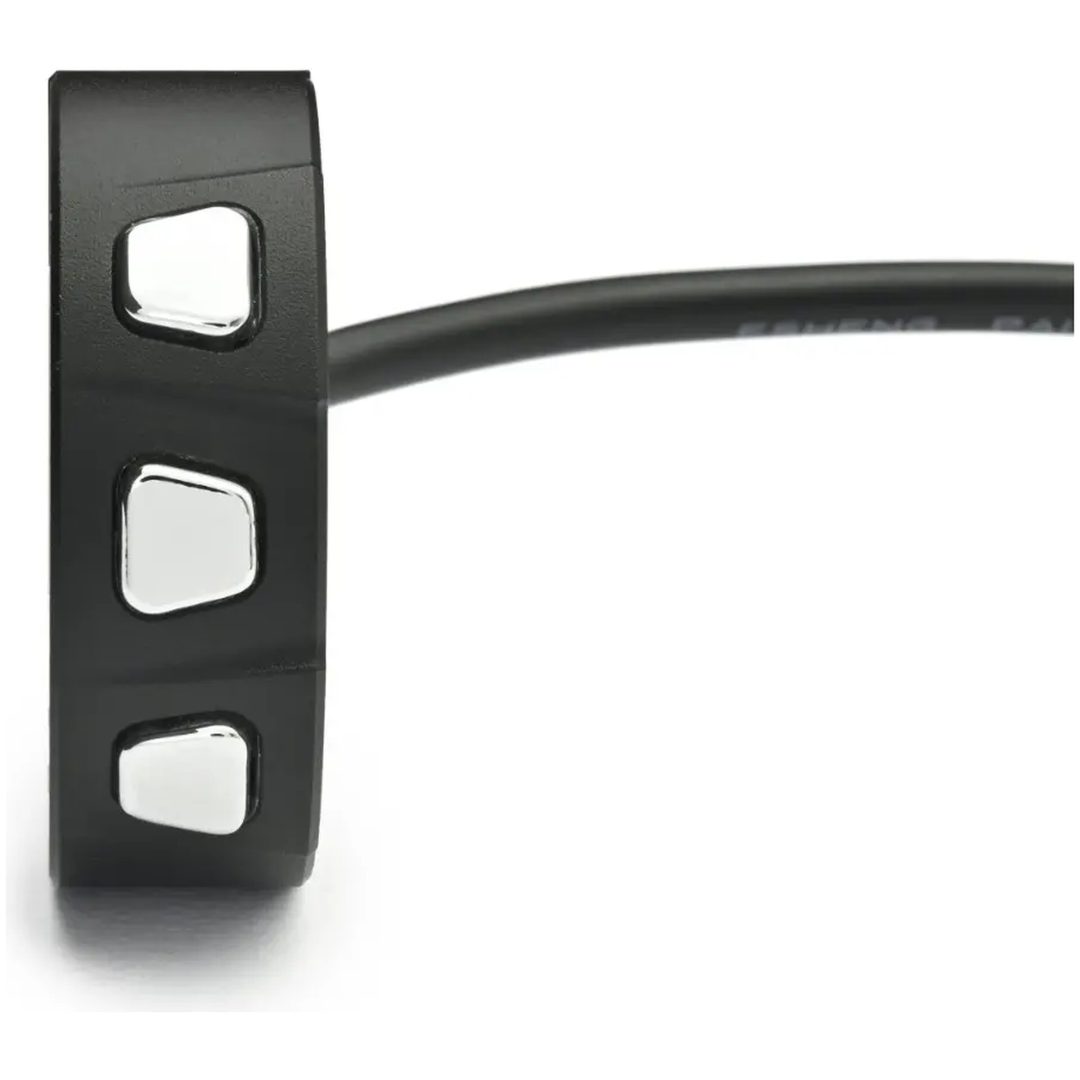 Styrknap 3-knappers Sort Krom DAYTONA