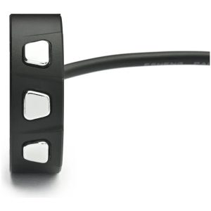 Styrknap 3-knappers Sort Krom DAYTONA