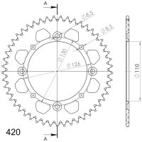 Supersprox Alu Bakdrev KA/SU KX65 00-/RM65 03-05 Svart 48