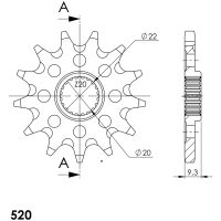 Supersprox Framdrev KA KX250F z15