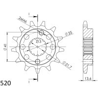 Supersprox Front Sprocket 1307-13.2