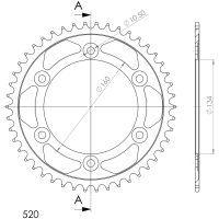 Supersprox Stål Bakdrev HO CBR600/1000 (520) Svart 46
