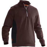 Sweatshirt 1/2-lynlås 5401 Practical Brun/Sort Jobman