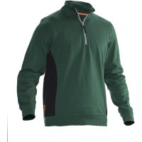Sweatshirt 1/2-lynlås 5401 Practical Skovgrøn/Sort Jobman