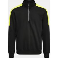 Sweatshirt 1/2-lynlås 5401 Practical Sort/Gul Jobman