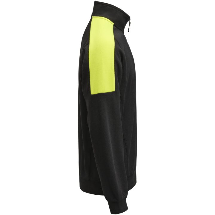 Sweatshirt 1/2-lynlås 5401 Practical Sort/Gul Jobman XXXL – billede 2
