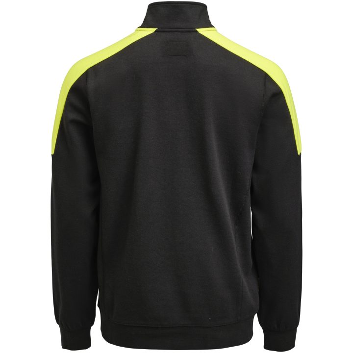 Sweatshirt 1/2-lynlås 5401 Practical Sort/Gul Jobman XXXL – billede 3