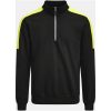 Sweatshirt 1/2-lynlås 5401 Practical Sort/Gul Jobman XXXL – miniature 1