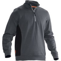 Sweatshirt 1/2-zip 5401 Practical Mørkegrå/Sort Jobman