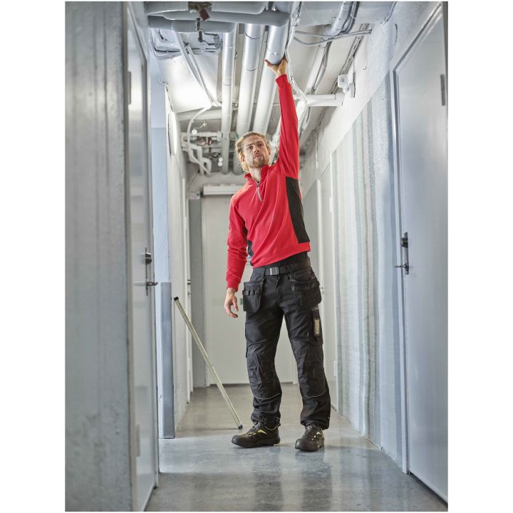 Sweatshirt 1/2-zip 5401 Practical Rød/Sort Jobman XXXL – billede 5