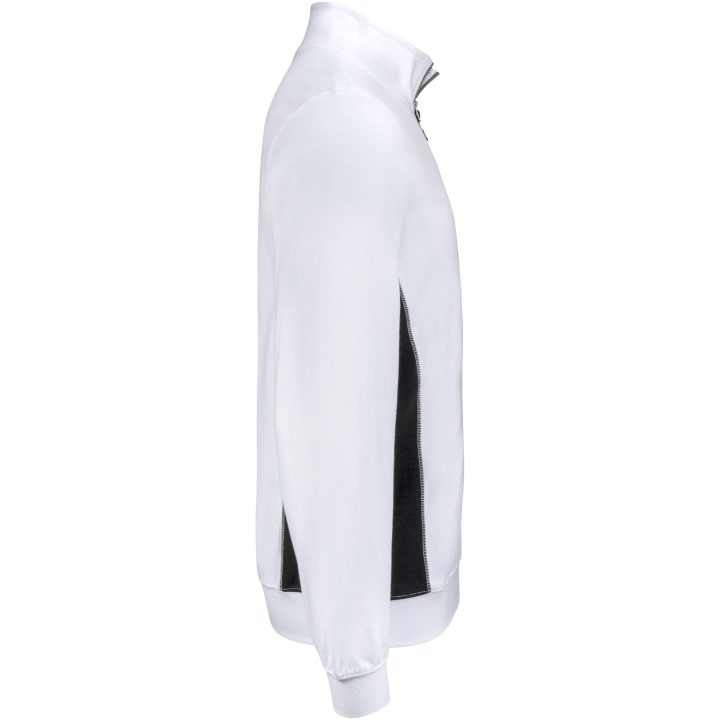 Sweatshirt 1/2-zip 5401 Practical Vit/svart Jobman – billede 2
