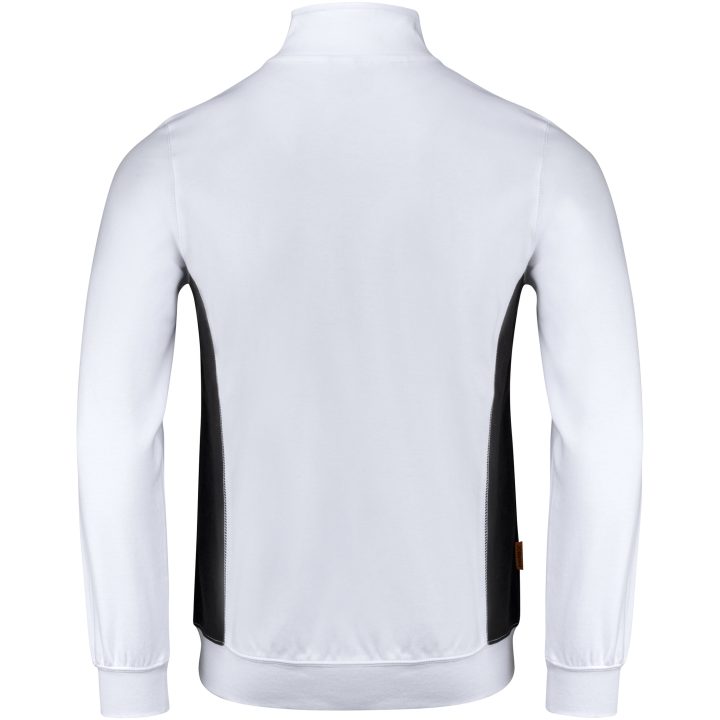 Sweatshirt 1/2-zip 5401 Practical Vit/svart Jobman – billede 3
