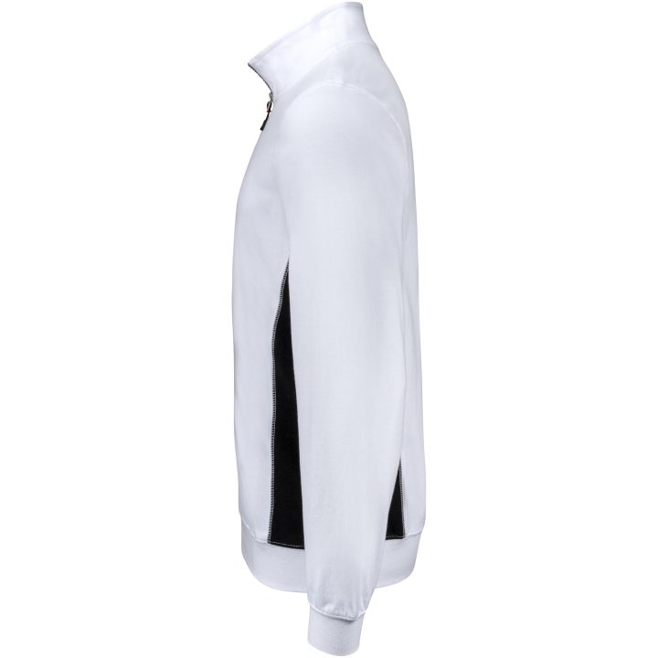Sweatshirt 1/2-zip 5401 Practical Vit/svart Jobman – billede 4