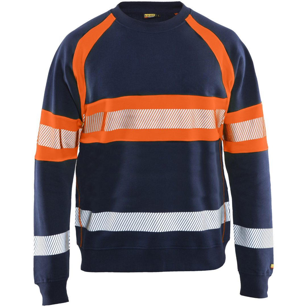 Sweatshirt 33591158 Marine / Hivisorange BLÅKLÄDER SWEATSHIRT 33591158 MAR/OR XS