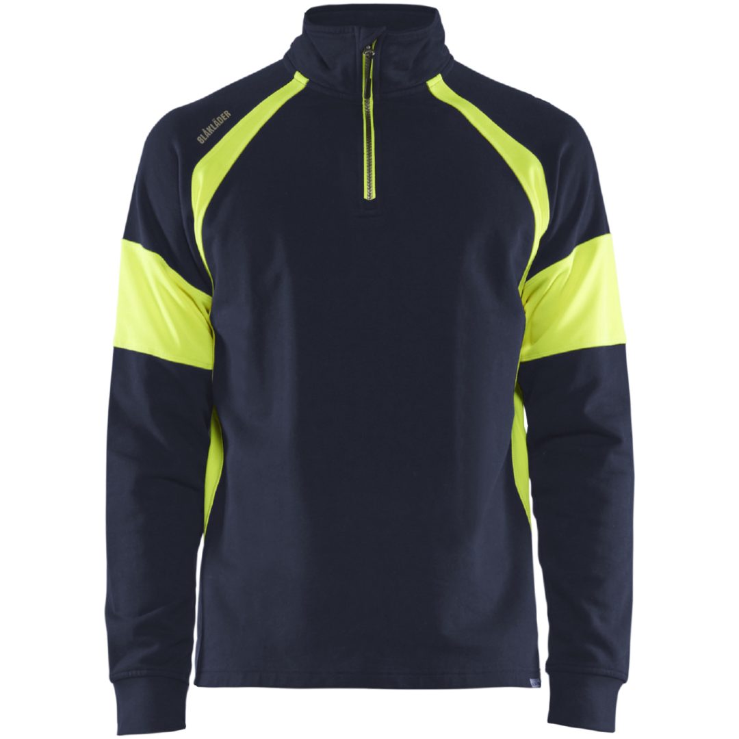Sweatshirt 35501158 Marine / Hivisgul BLÅKLÄDER SWEATSHIRT 35501158 MAR/GU XS – billede 3
