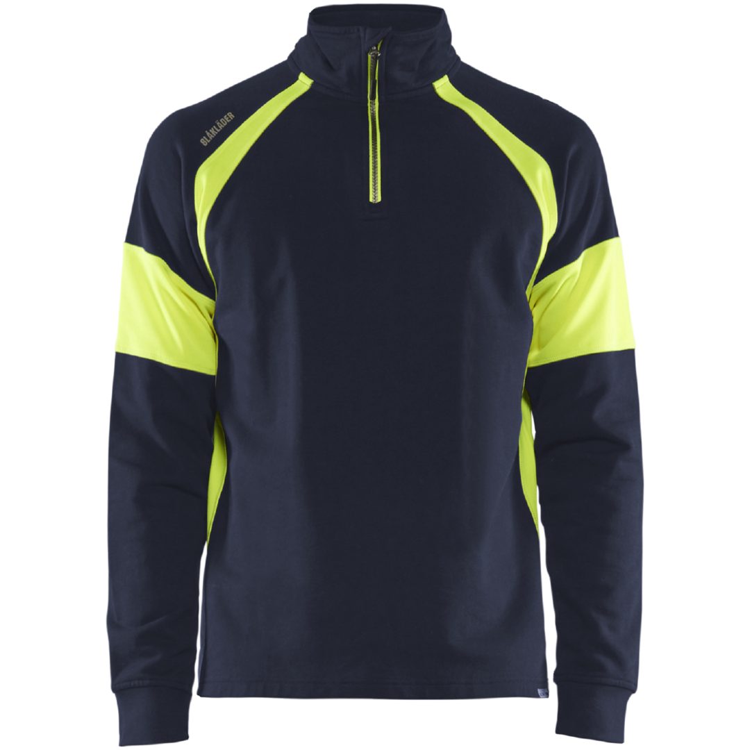 Sweatshirt 35501158 Marine / Hivisgul BLÅKLÄDER SWEATSHIRT 35501158 MAR/GU XS