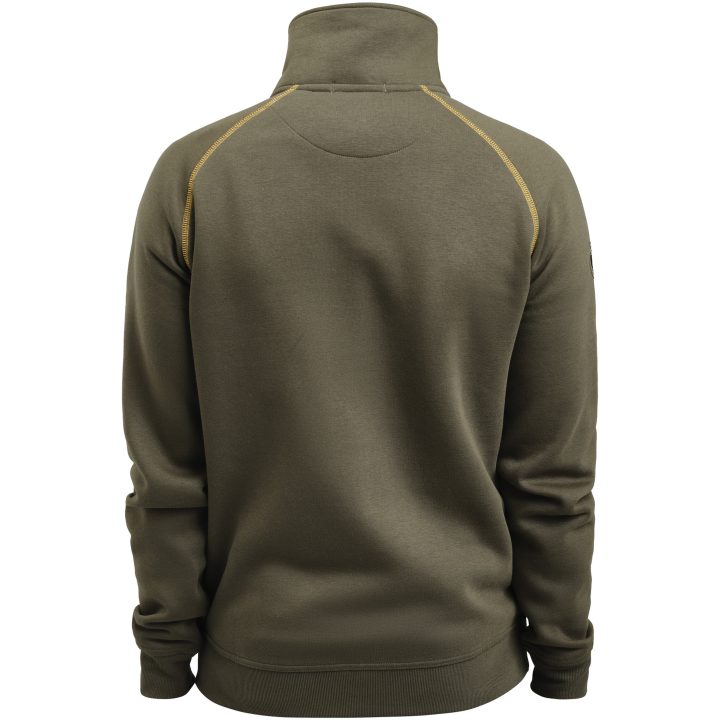 Sweatshirt 5141 Hel-Zip Oliv Jobman – billede 3