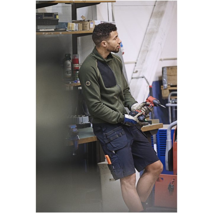 Sweatshirt 5141 Hel-Zip Oliv Jobman – billede 4