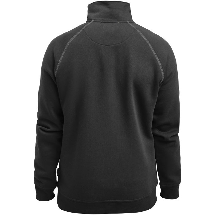 Sweatshirt 5141 Hel-Zip Svart Jobman – billede 3
