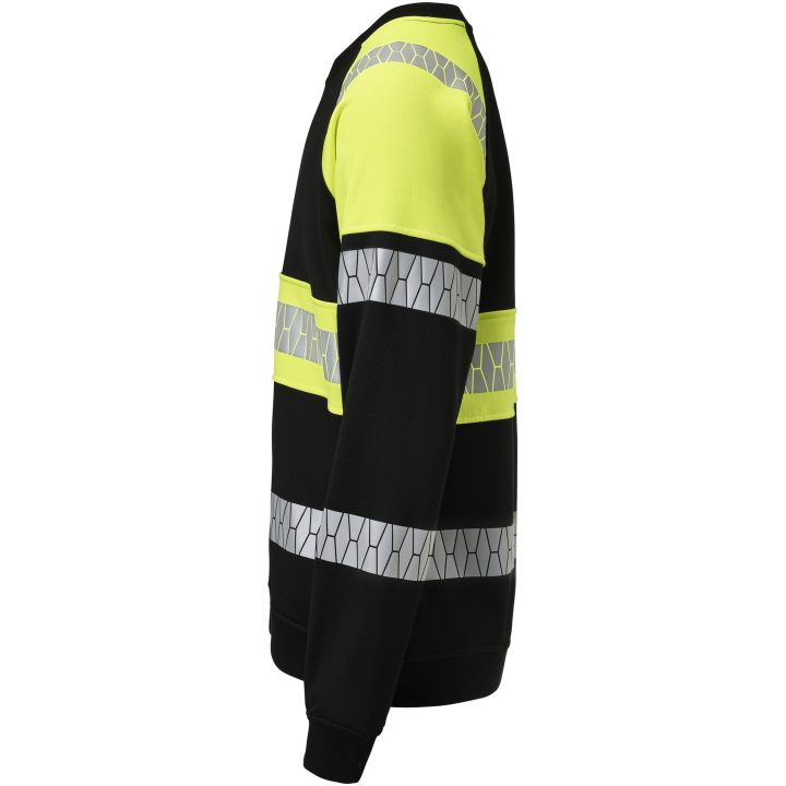 Sweatshirt 5224 Varsel Svart Gul Jobman – billede 2