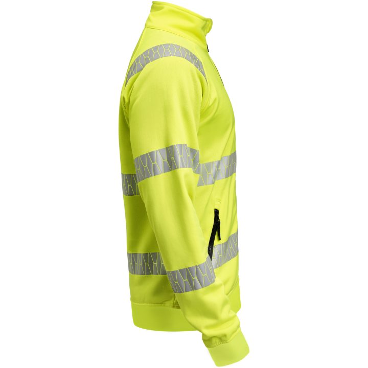 Sweatshirt 5325 Hel-Zip Varselgul Varsel gul Jobman – billede 4