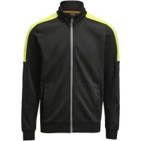 Sweatshirt 5403 Hel-Zip Svart gul Jobman