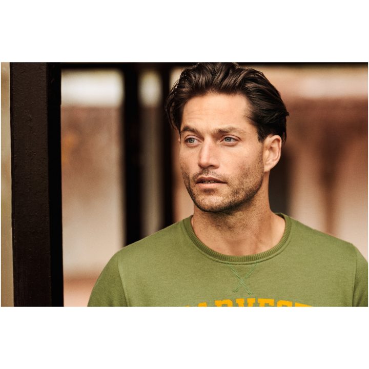 Sweatshirt Alder Heights Mossgrön James Harvest – billede 10