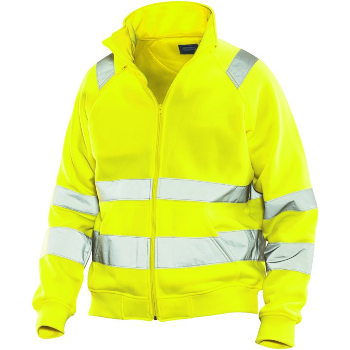 Sweatshirt Jakke Hi-Vis 5172 Functional Gul Jobman XXXL – billede 2