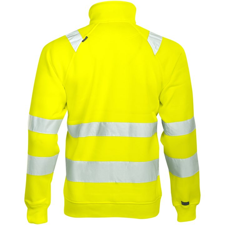 Sweatshirt Jakke Hi-Vis 5172 Functional Gul Jobman XXXL – billede 3