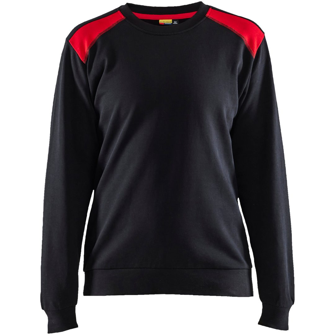 Sweatshirt Sort/hivisrød 34081158 Blåkläder XS