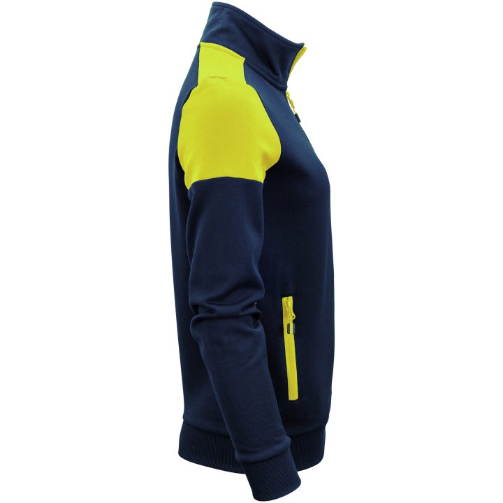 Sweatshirtjacka Dam Prime Marinblå/neongul Printer PRIME XS – billede 4