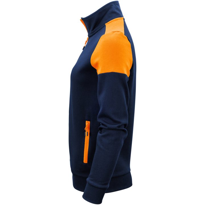 Sweatshirtjacka Dam Prime Marinblå/neonorange Printer PRIME XS – billede 2