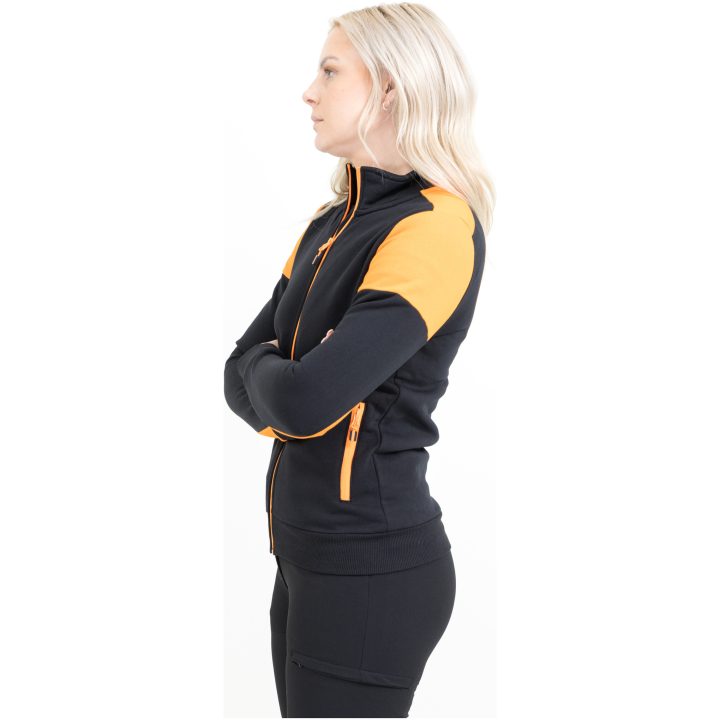 Sweatshirtjacka Dam Prime Svart/orange Printer PRIME XS – billede 2
