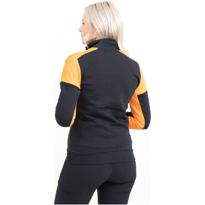 Sweatshirtjacka Dam Prime Svart/orange Printer PRIME XS – billede 3