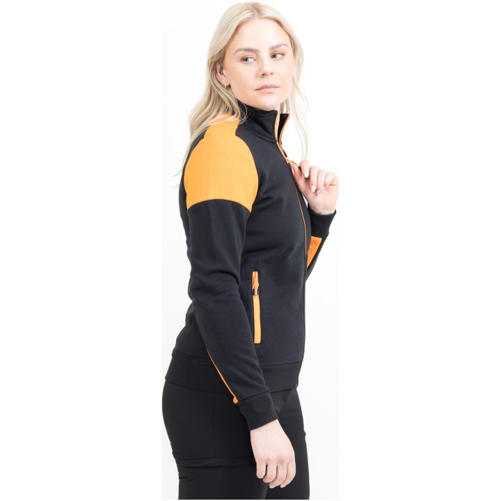 Sweatshirtjacka Dam Prime Svart/orange Printer PRIME XS – billede 4