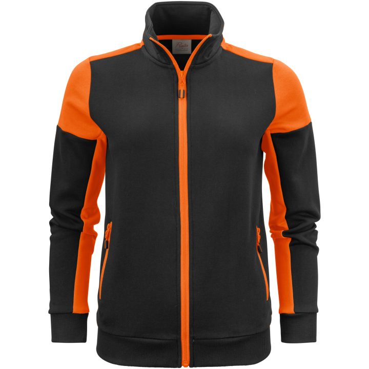 Sweatshirtjacka Dam Prime Svart/orange Printer PRIME XS – billede 5