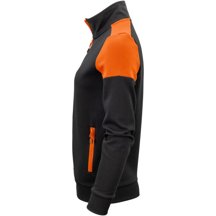 Sweatshirtjacka Dam Prime Svart/orange Printer PRIME XS – billede 6