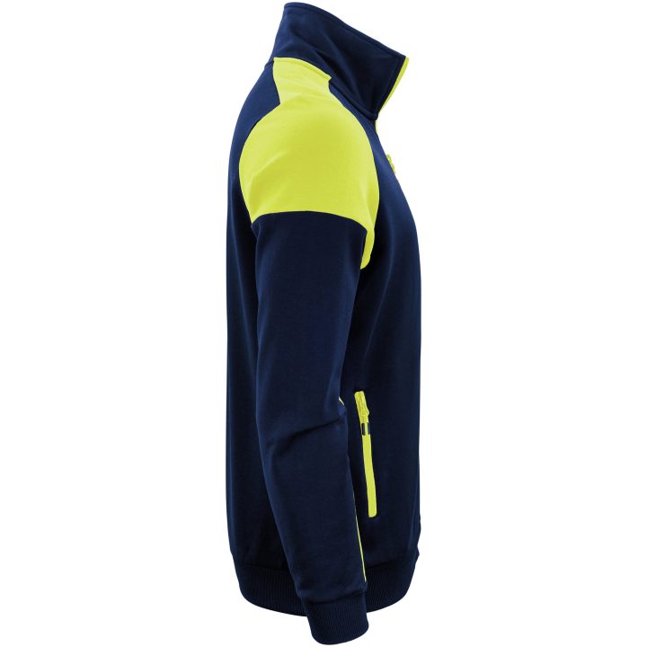 Sweatshirtjacka Marinblå/neongul Printer PRIME s – billede 3