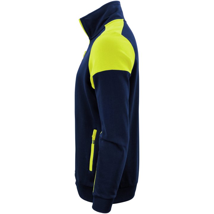 Sweatshirtjacka Marinblå/neongul Printer PRIME s – billede 4